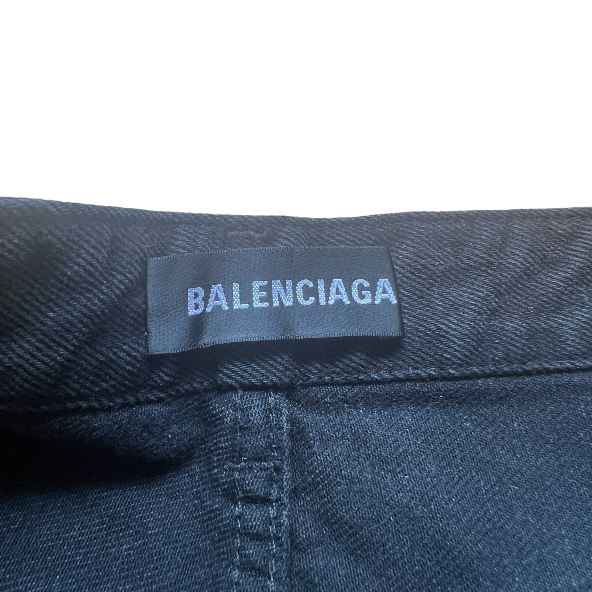 BALENCIAGA 20AW MULTI LOGO DENIM PANTS