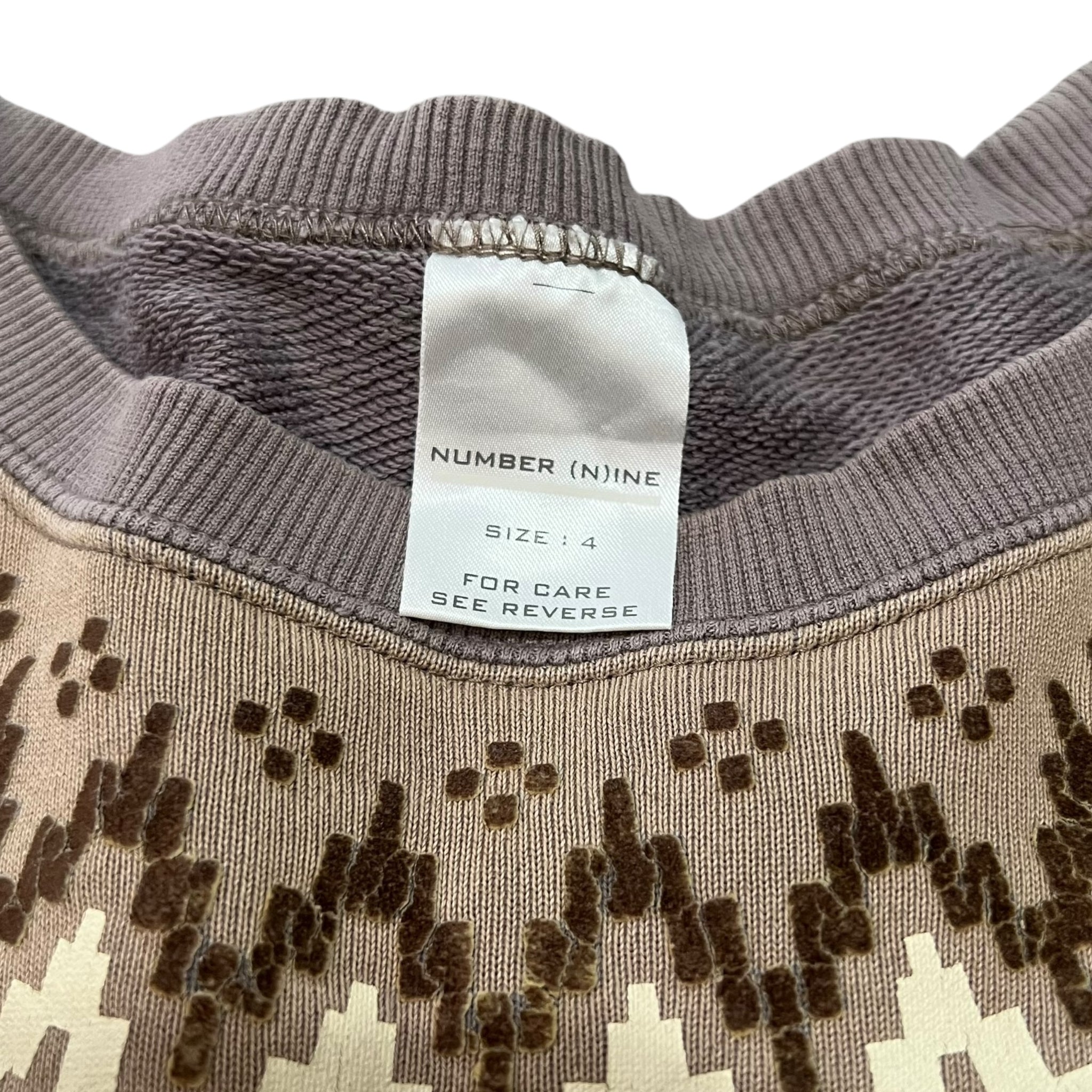 NUMBER (N)INE 2002AW “ NOWHERE MAN ” Neck Nordic L/S Pullover Sweat