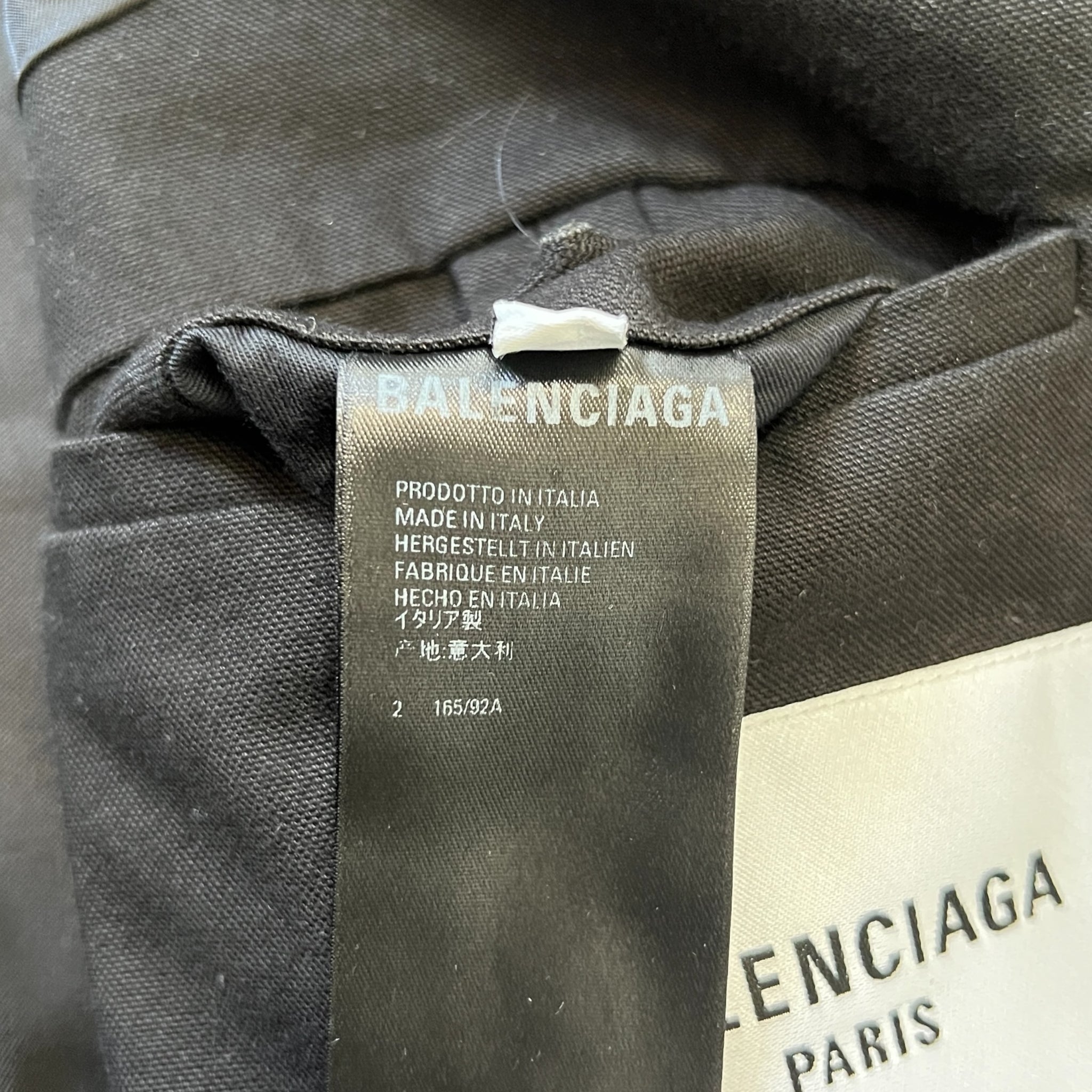 BALENCIAGA 2021 Winter Collection Cotton Canvas Rental Tuxedo Jacket