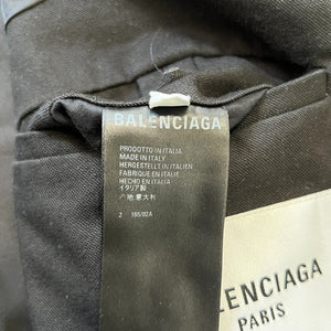 BALENCIAGA 2021 Winter Collection Cotton Canvas Rental Tuxedo Jacket