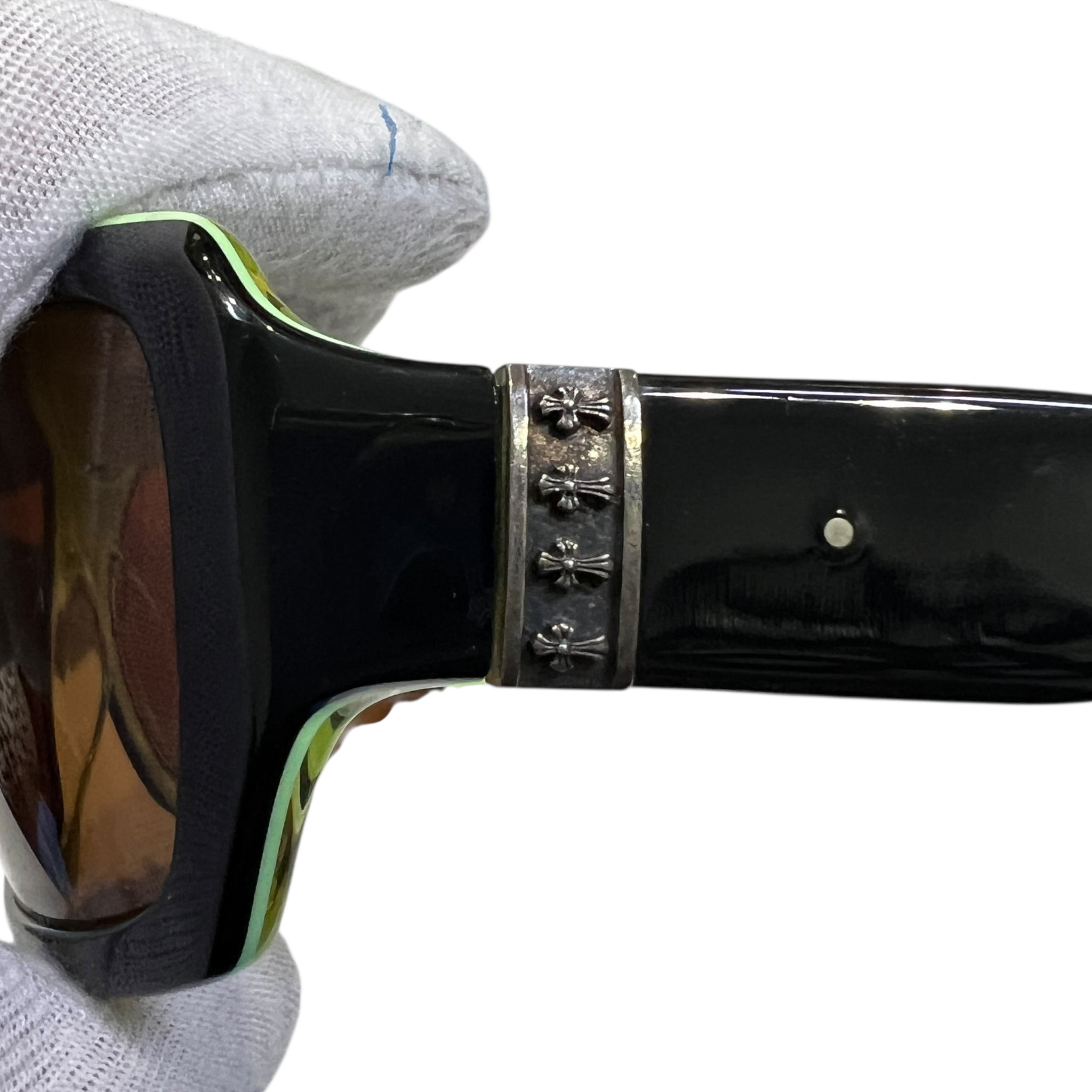 CHROME HEARTS Sunglasses CREAM Black / Light Green