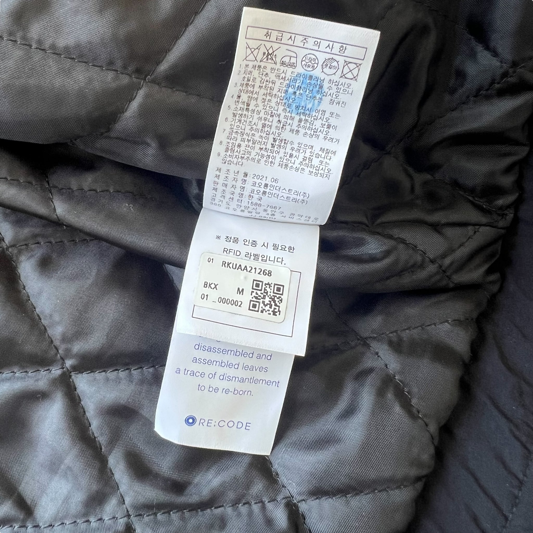 JINYONGKIM × RE CODE SUNFADED OVERSIZED BOMBER JACKET