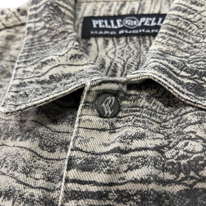 PELLE PELLE By MARC BUCHANAN 90s CROCONIM Crocodile Print Denim Jacket