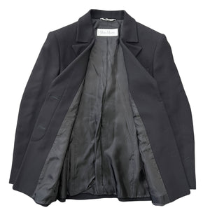 Max Mara Wool × Viscose Fly Front Tailored Jacket and Midi Skirt Set-up