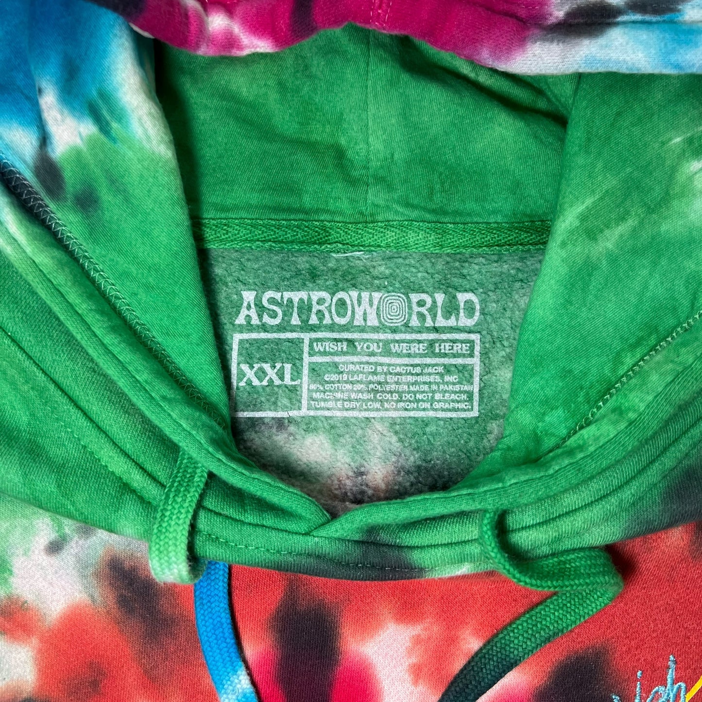 Travis Scott Astroworld Europe 2019 tour wish you were here tye-dye hoodie