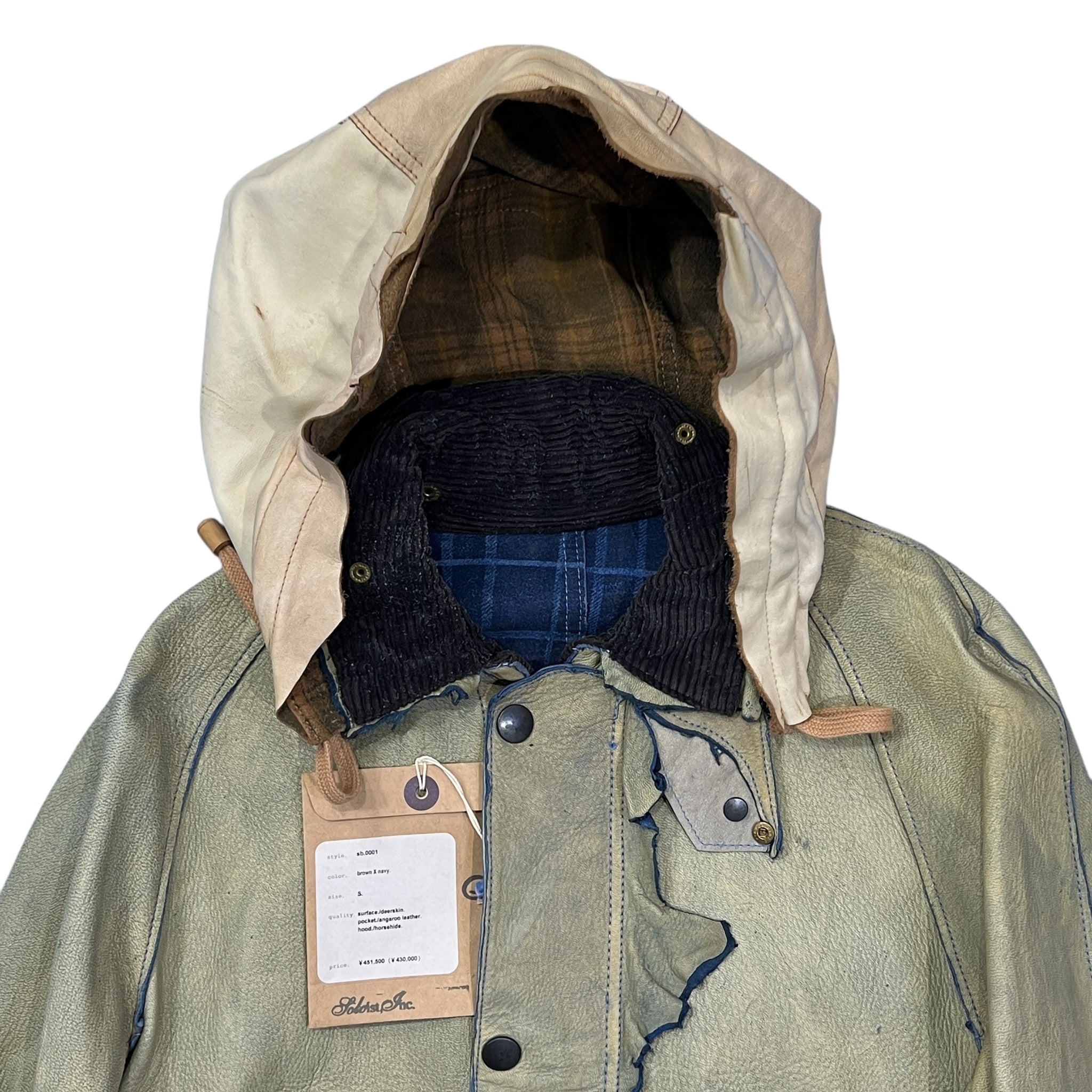 TAKAHIROMIYASHITA The Soloist. 2012 Spring eARTh dye(TM) Blue Dearskin 2Way Leather Jacket