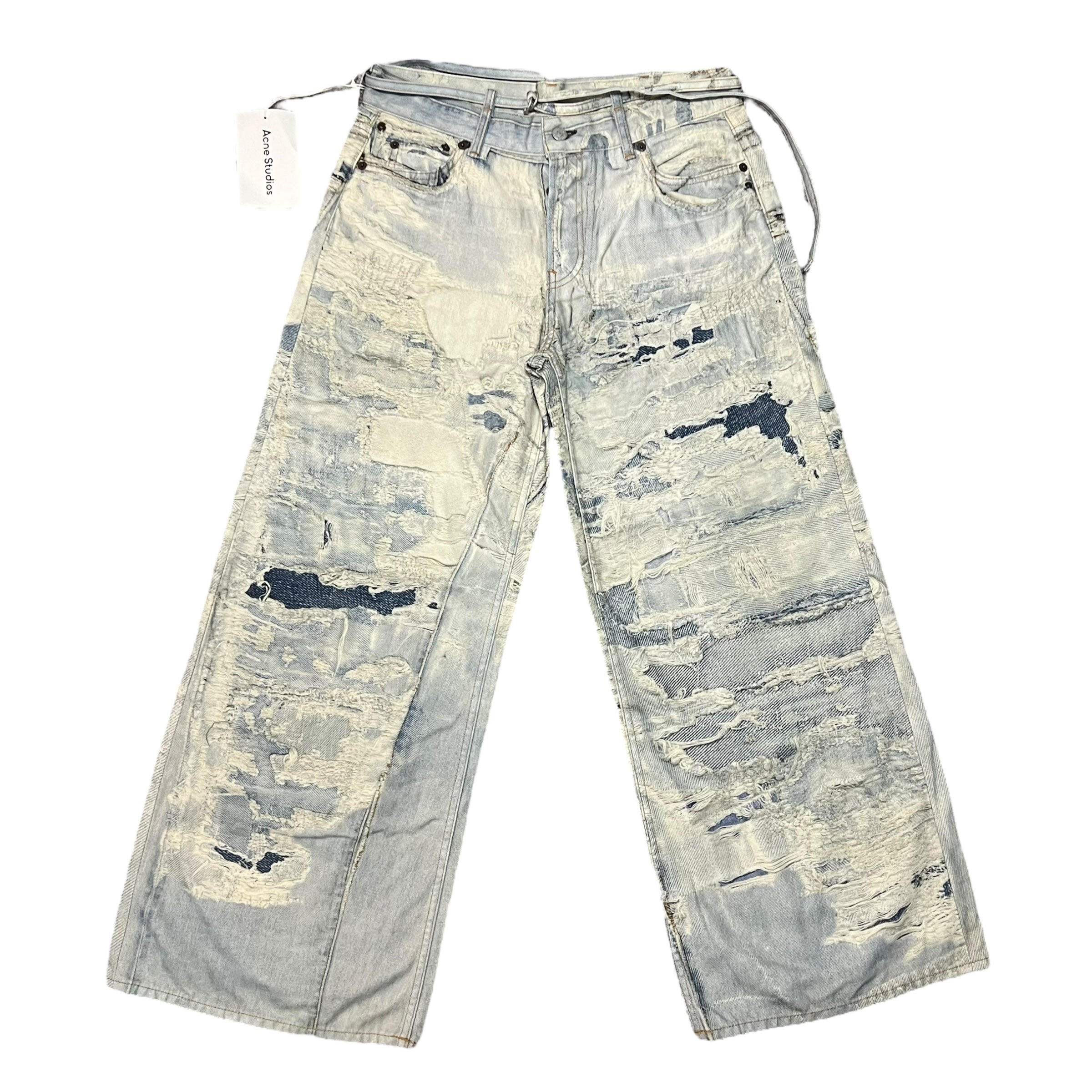 acne studios トロンプルイパンツ ACNE STUDIOS 2024SS DIGITAL DISTRESSED PRINTED TROMP L'OEIL