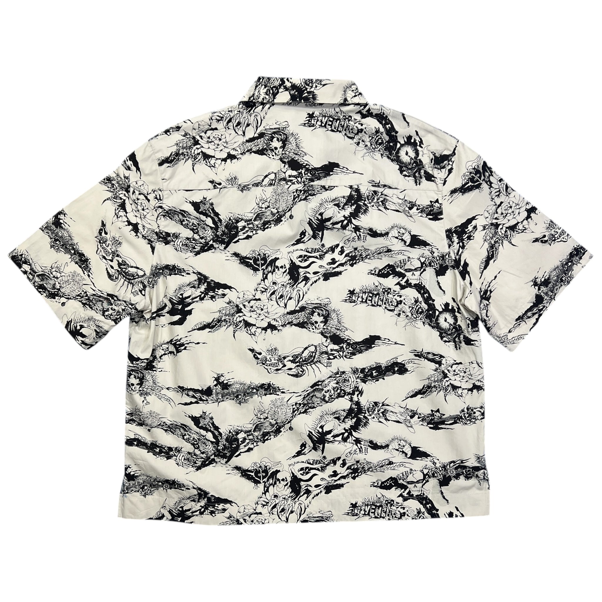GIVENCHY 2021SS Matthew M. Williams Zip-Up Tiger Camo White Tattoo S/S Shirts