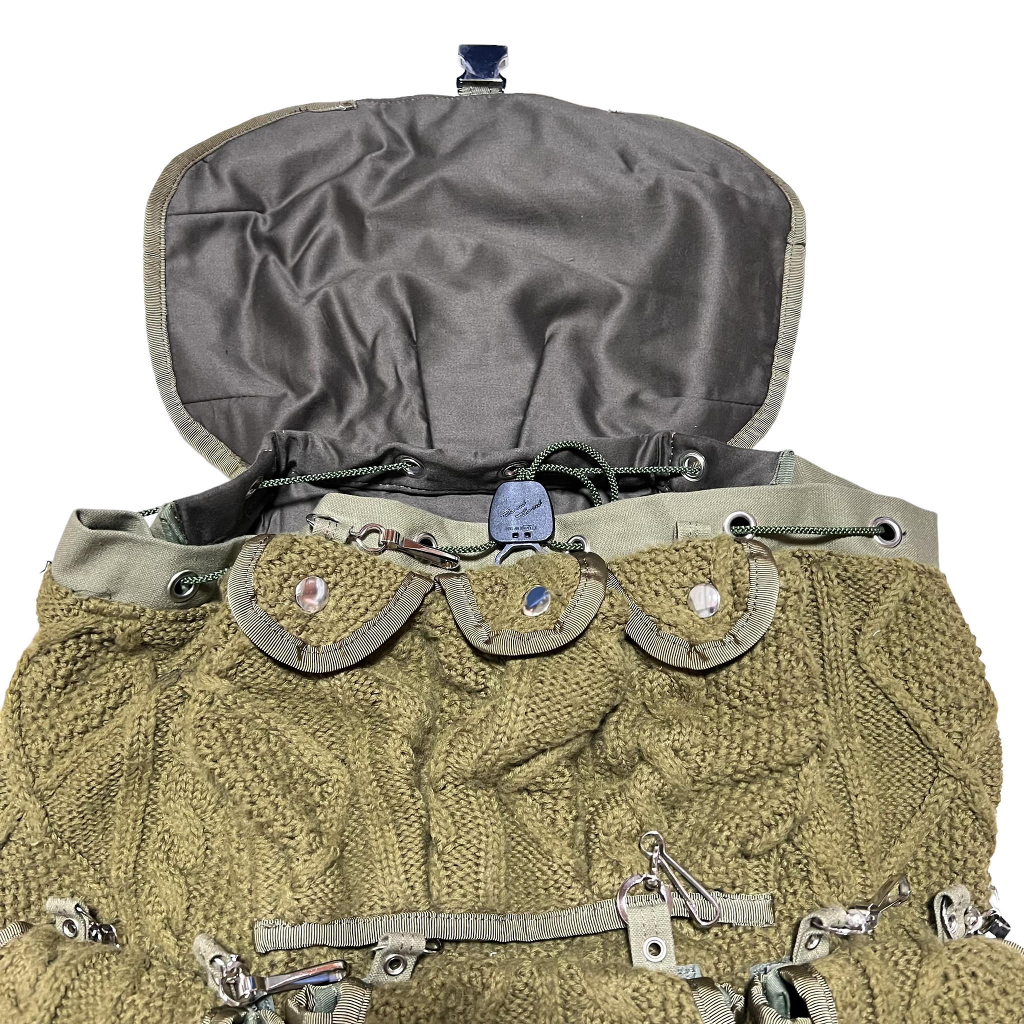UNDERCOVER 2004AW BUT BEAUTIFUL MODULAR KNIT BACKPACK KHAKI