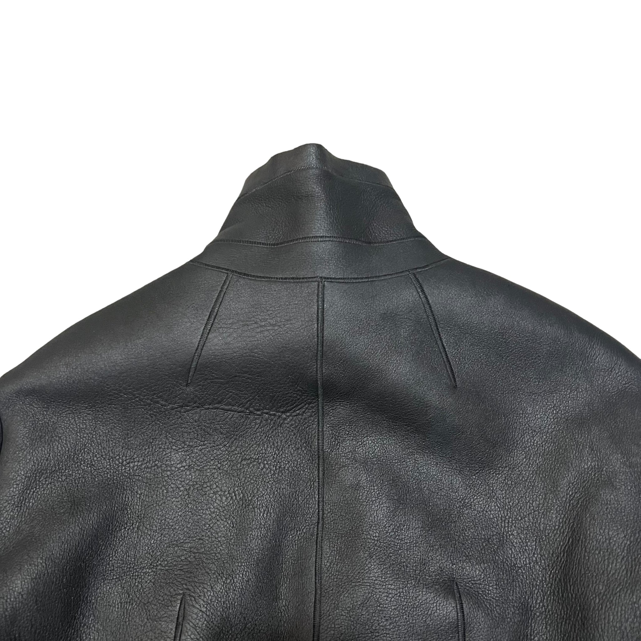RICK OWENS 2011AW HYBRID LEATHER NYLON SHEARLING JACKET