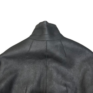 RICK OWENS 2011AW HYBRID LEATHER NYLON SHEARLING JACKET