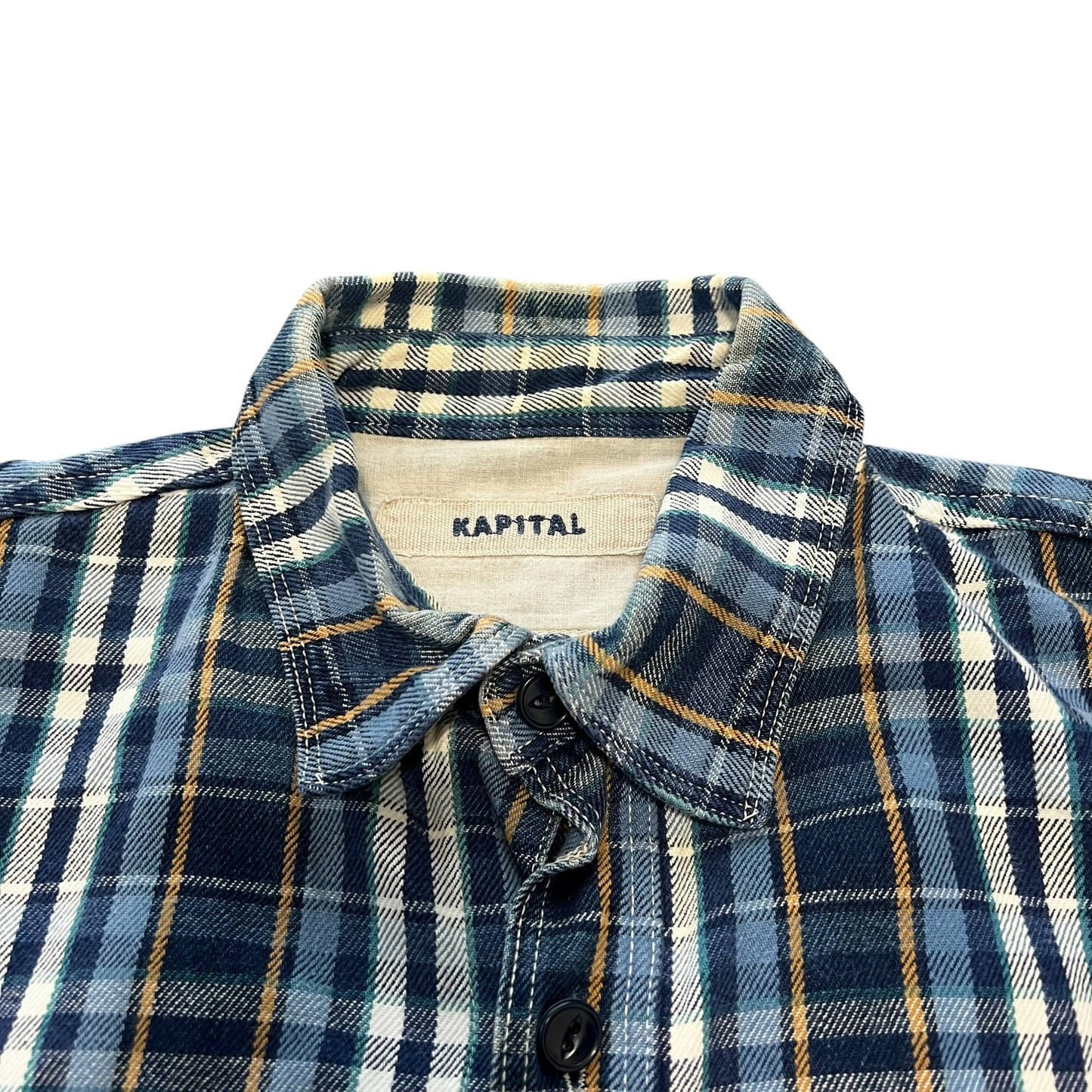 KAPITAL Cotton Heavy Cotton Check Shirt