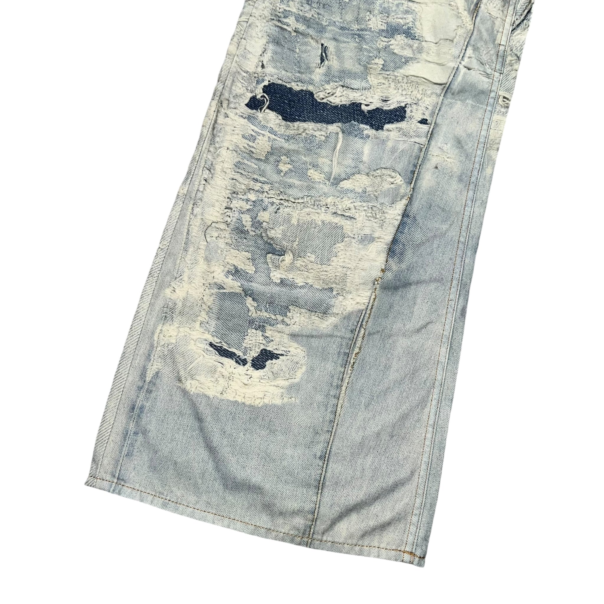 ACNE STUDIOS 2024SS  DIGITAL DISTRESSED PRINTED TROMP L'OEIL JEANS