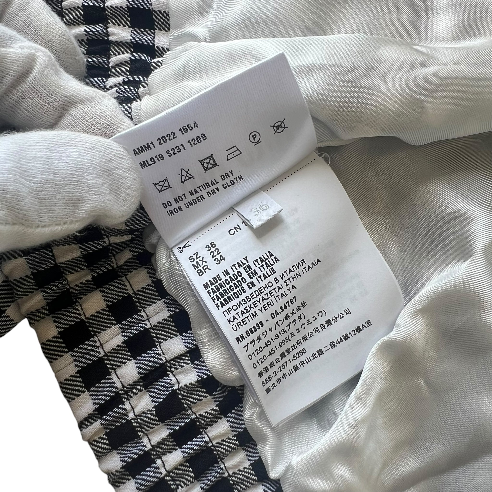 MIU MIU 2023SS Checkered short length jacket