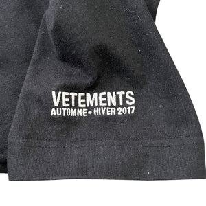 VETEMENTS 2017AW “République Française” Logo Cropped Long Sleeve T-Shirts