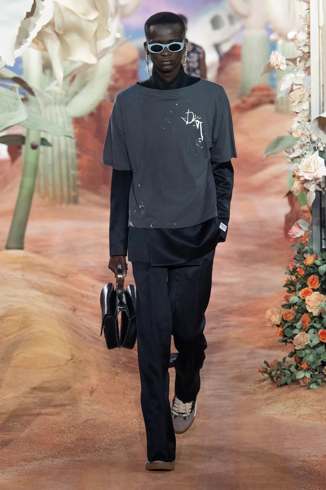 DIOR × CACTUS JACK 2022SS Virgin Wool Flared Trousers