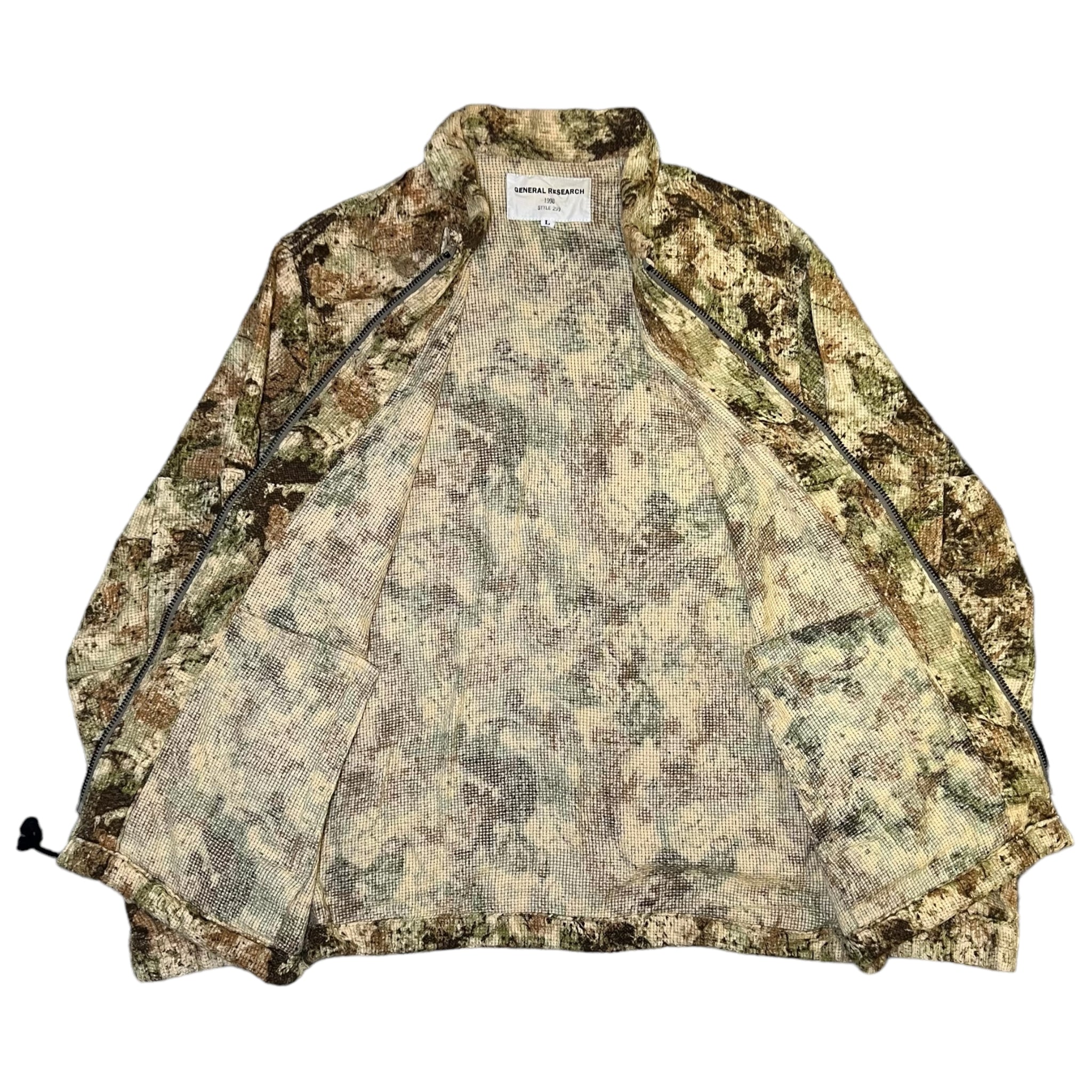 GENERAL RESEARCH 1998SS COTTON TREE CAMO SET-UP JACKET & SHORTS