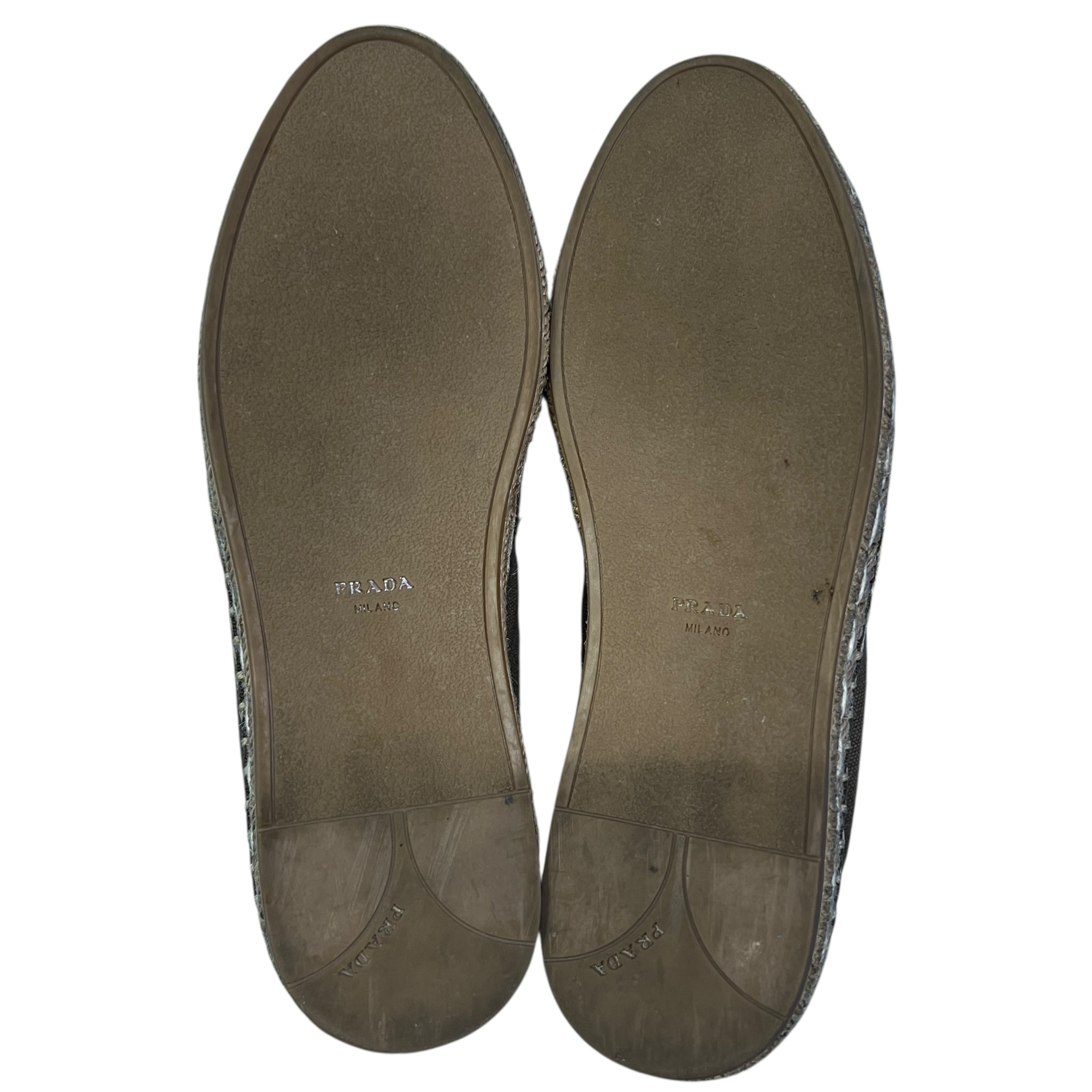 PRADA Canvas Oval Logo Espadrilles