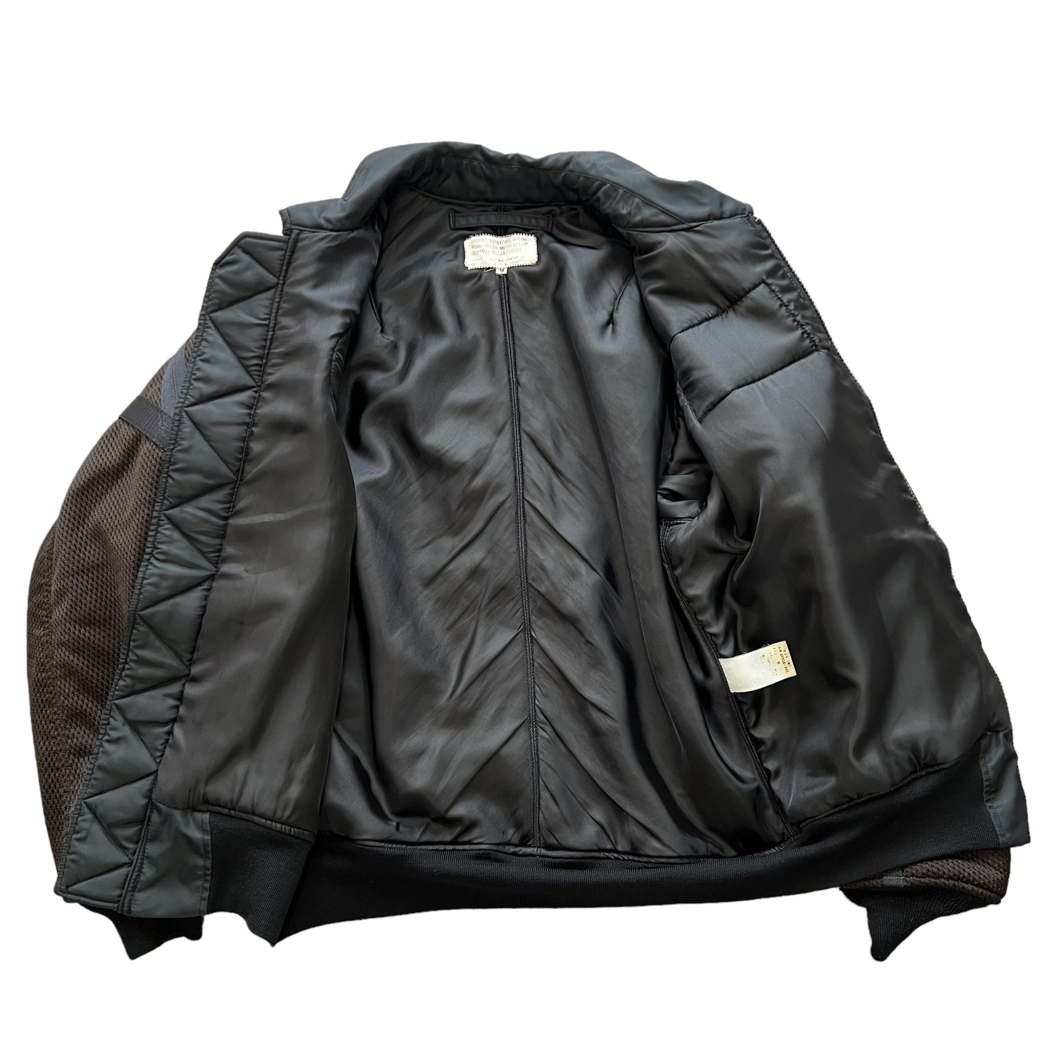 GENERAL RESEARCH 2001AW SLEEVE MESH PADDED BOMBER JACKET