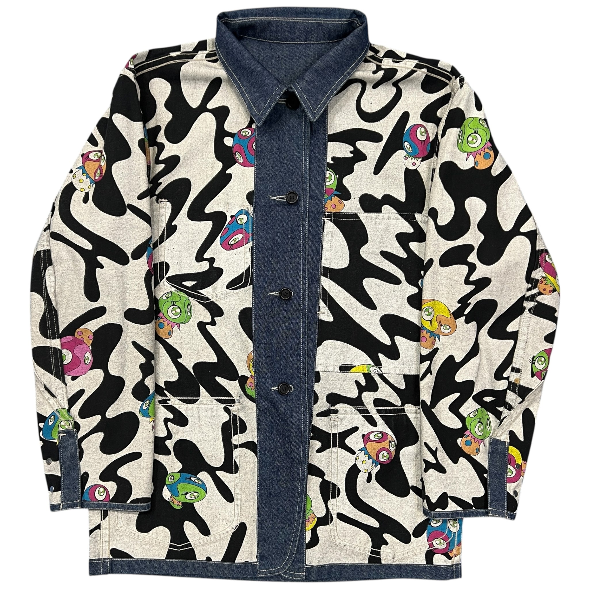 ISSEY MIYAKE MEN 2000SS TAKASHI MURAKAMI Reversible Denim / Multicolor Graffiti Cover-All