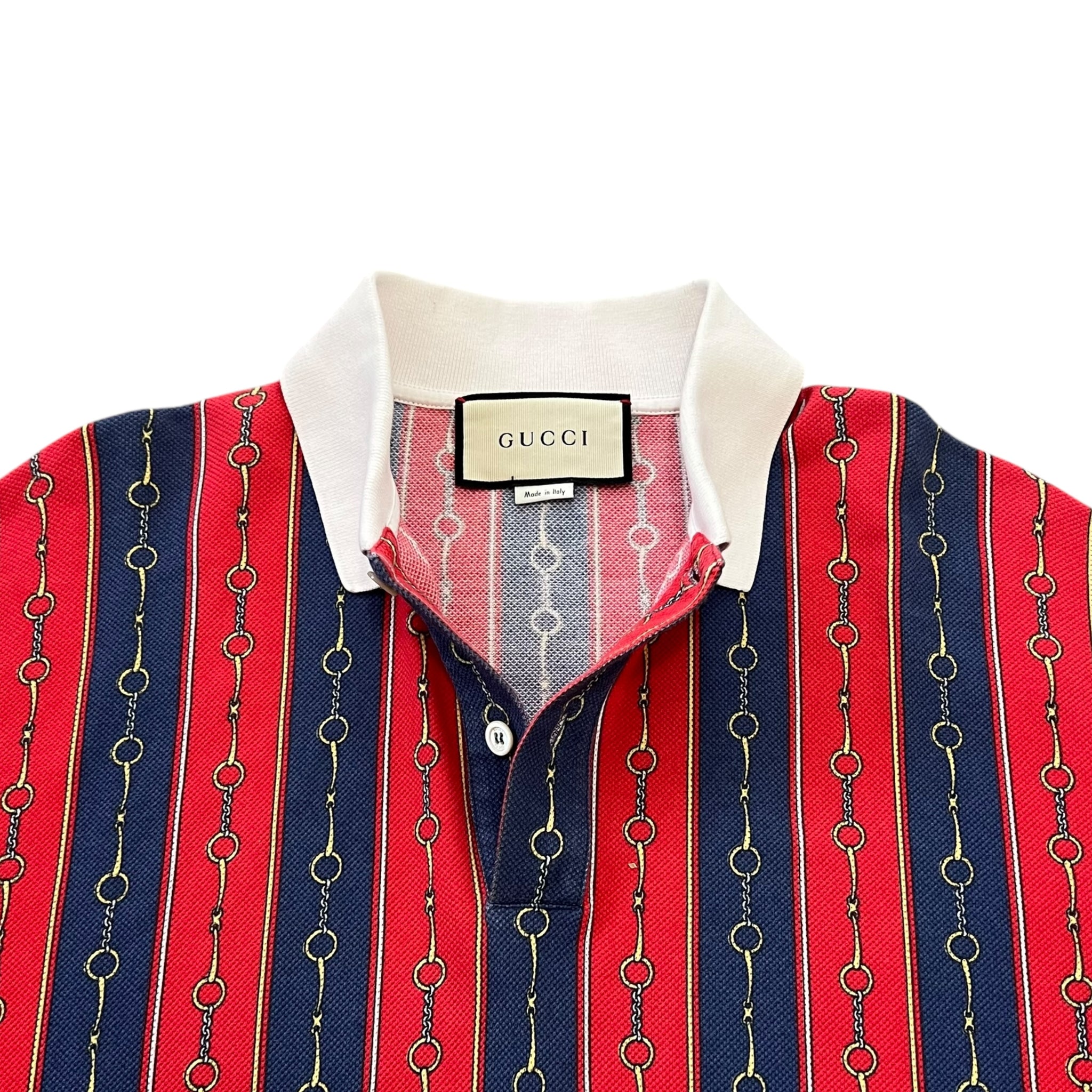 GUCCI 20SS Horsebit Chain Printed Oversize S/S Polo