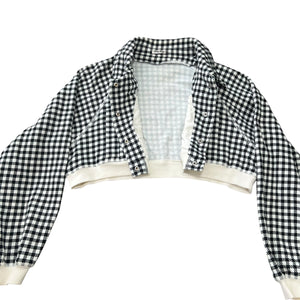 MIU MIU Check Sweat Short Jacket and Short Pants Set Up