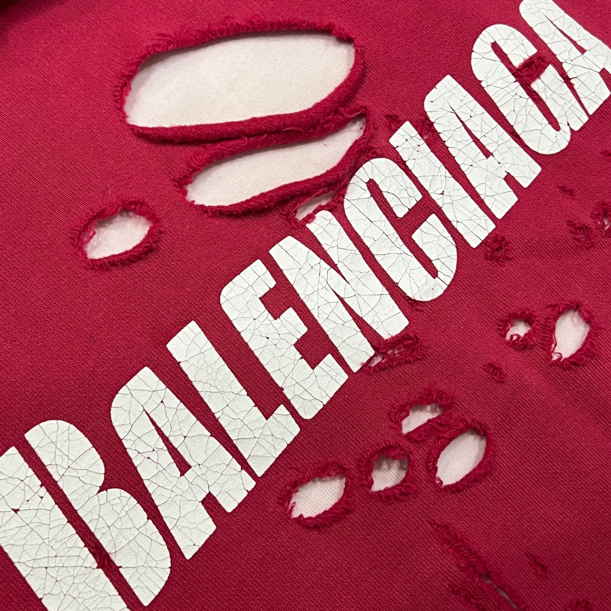 BALENCIAGA 2021 Summer Look36 Destroyed Hoodie