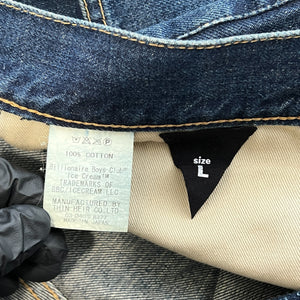 BILLIONAIRE BOYS CLUB Ice Cream Back Logo Patch Denim Shorts