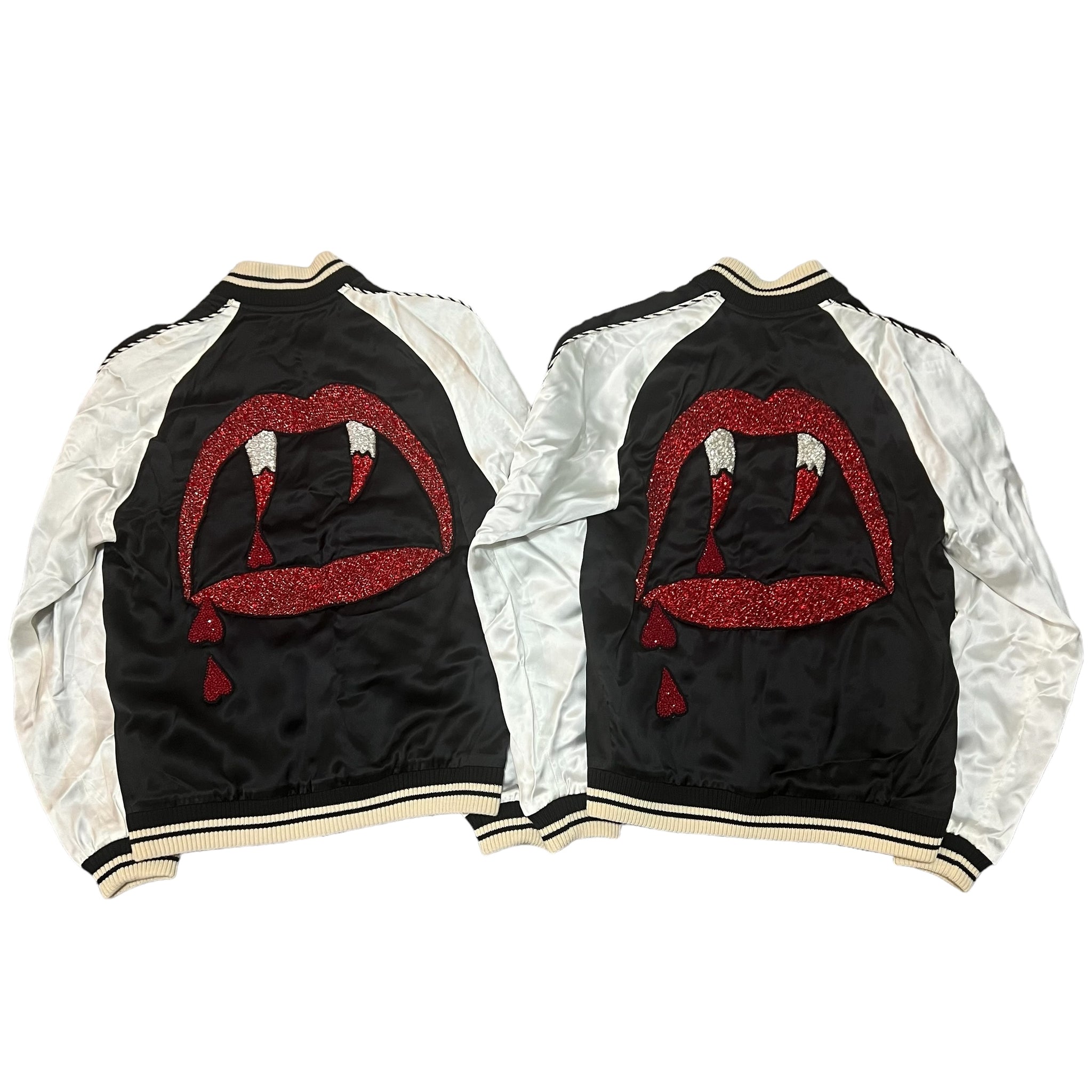 SAINT LAURENT 2014SS × HEDI SLIMANE "BLOOD LUSTER" SEAQUIN SOUVENIR JACKET