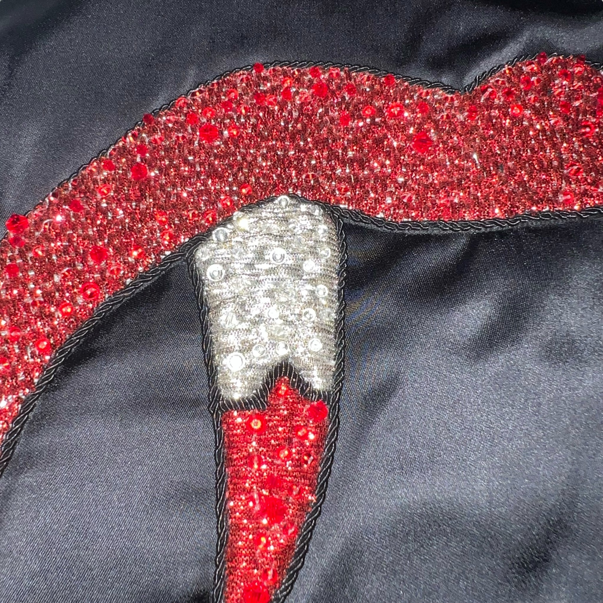 SAINT LAURENT 2014SS × HEDI SLIMANE "BLOOD LUSTER" SEAQUIN SOUVENIR JACKET