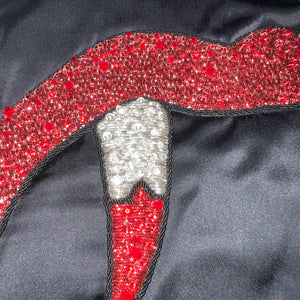 SAINT LAURENT 2014SS × HEDI SLIMANE "BLOOD LUSTER" SEAQUIN SOUVENIR JACKET