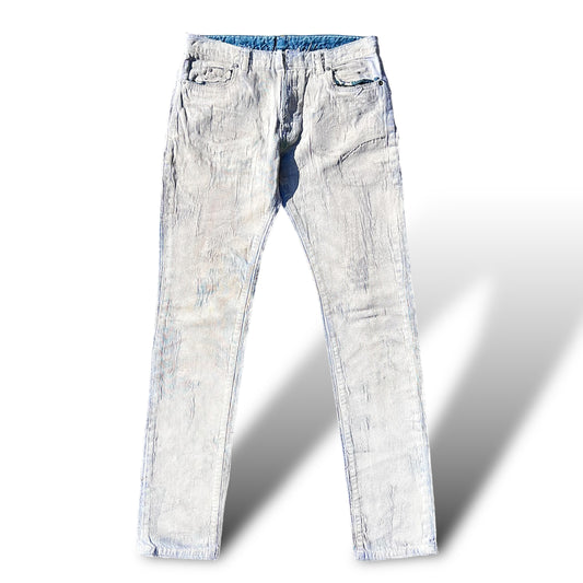 MAISON MARTIN MARGIELA 2016SS PAINTED DENIM PANTS