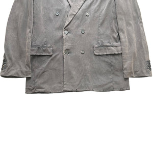 BALENCIAGA AW2021 DISTRESSED COTTON WORN-OUT DOUBLE JACKET