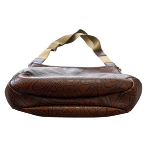 Vivienne Westwood Arthur Embossed Orb Leather Shoulder Bag
