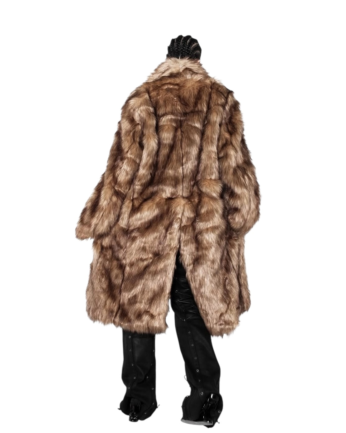 NO MASS PROD. A Line Vegan Fur Coat