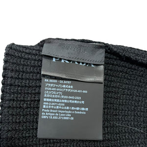 Prada Triangle Plate Logo Knit Cap