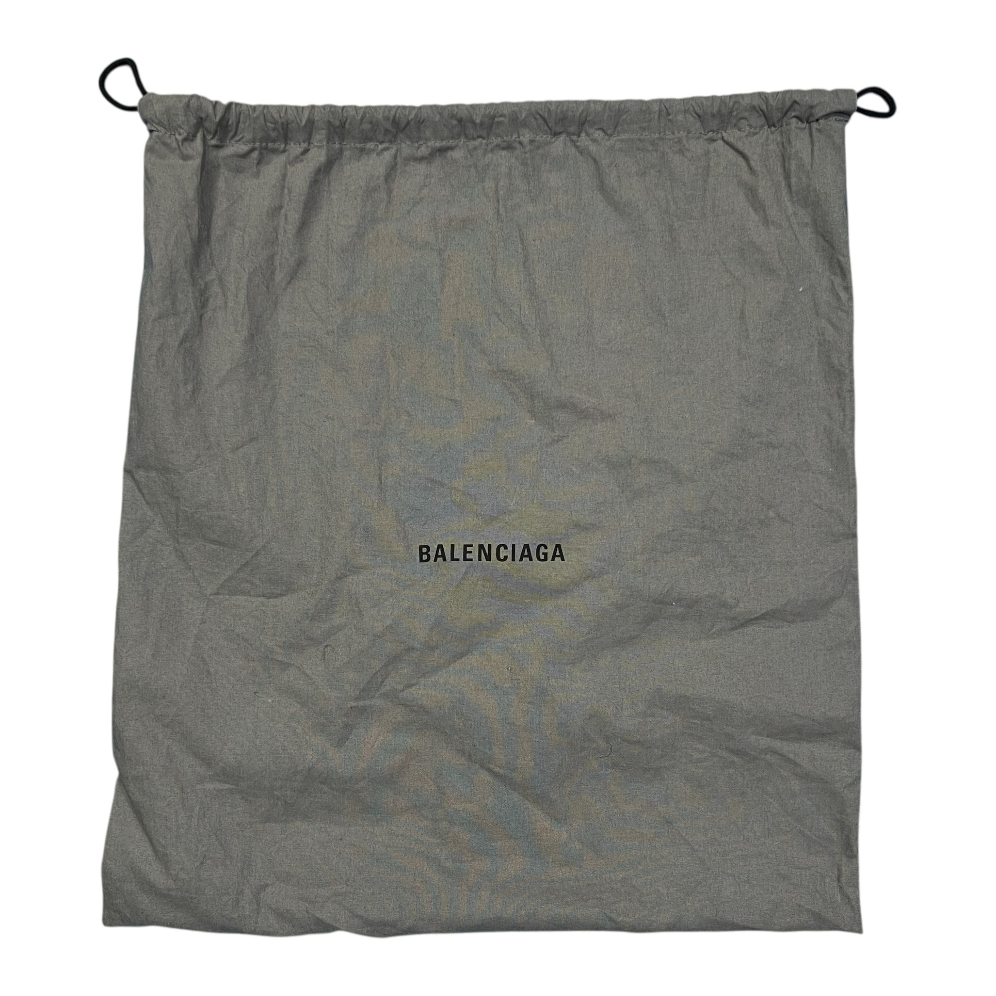 BALENCIAGA 2022 Fall Demna Gvasalia Calfskin Leather Emo Bucket Bag XS Black