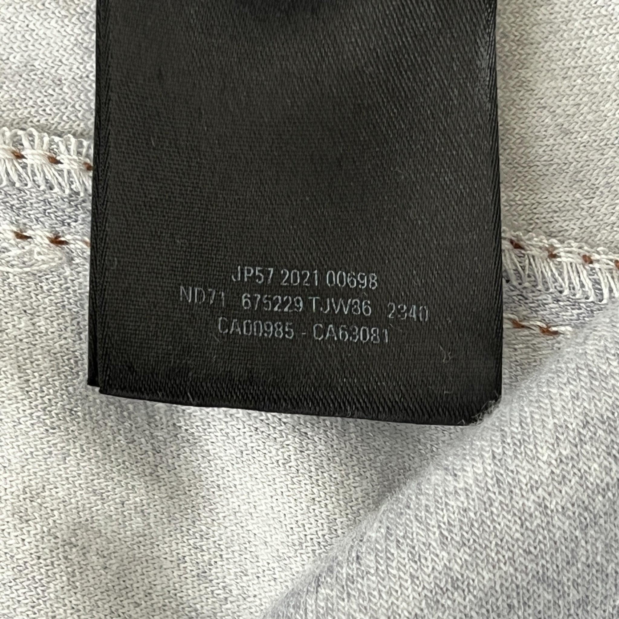 BALENCIAGA 2021 Winter Trompe-l'oeil Velours Damage Denim Pants