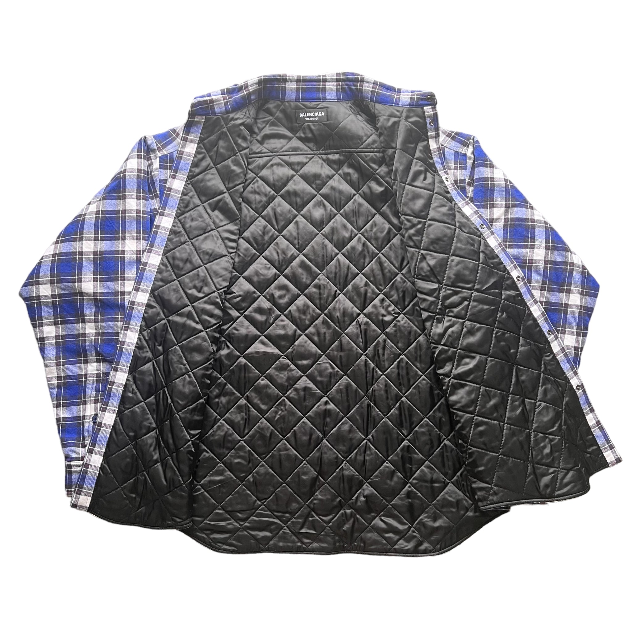 BALENCIAGA 17AW Padded Flannel Shirt Jacket