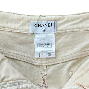 CHANEL Vintage Stitch Straight Denim Pants