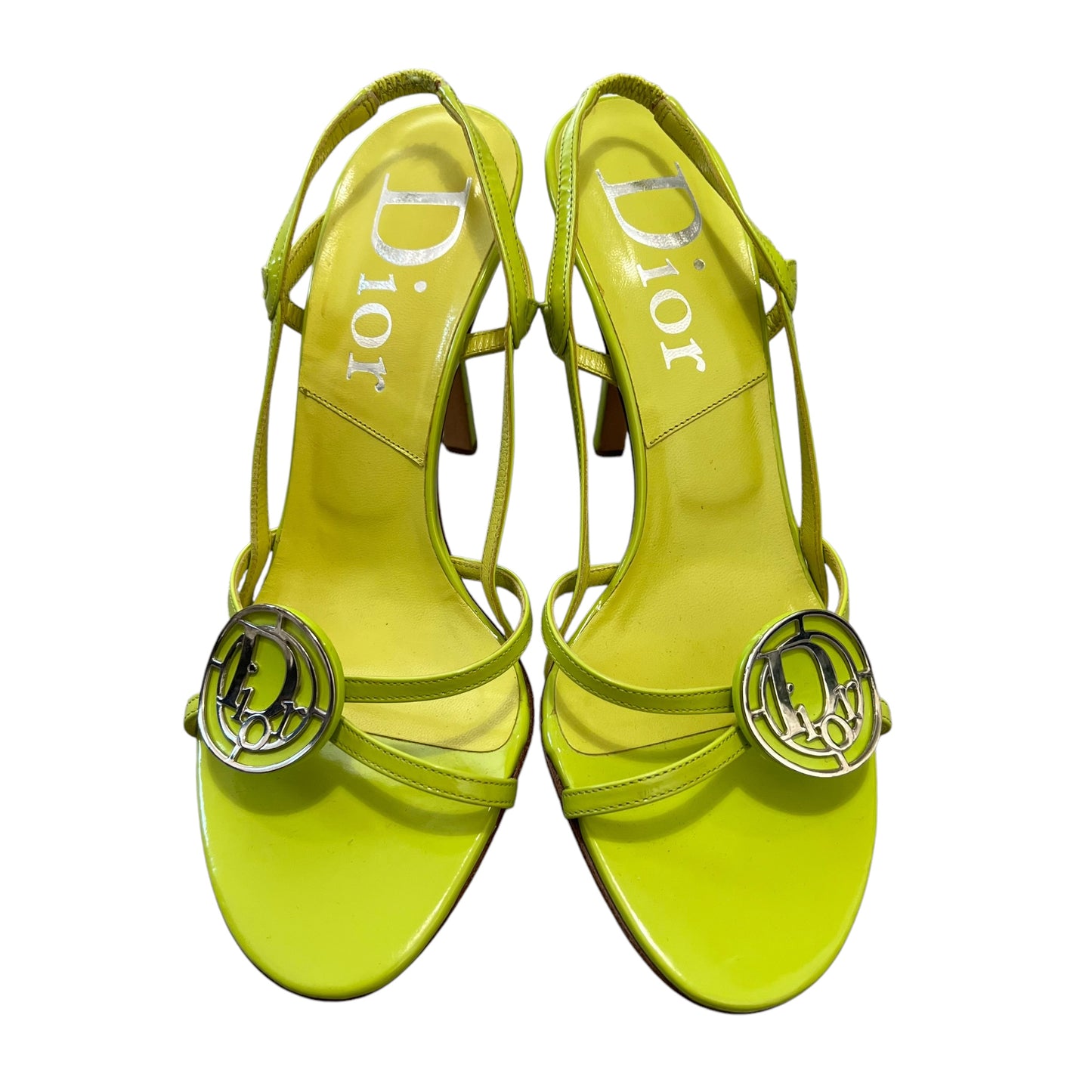 Chirstian Dior Plate Logo Heel Sandals