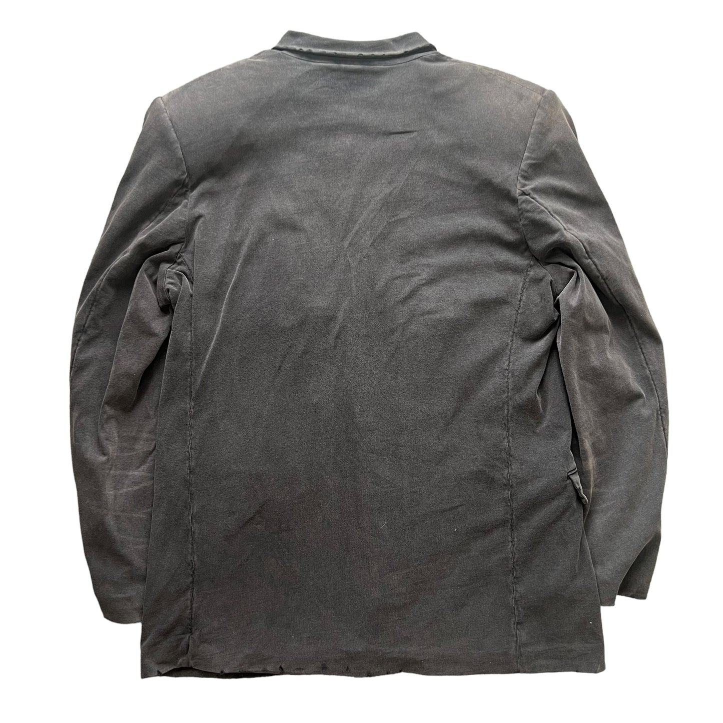 BALENCIAGA AW2021 DISTRESSED COTTON WORN-OUT DOUBLE JACKET