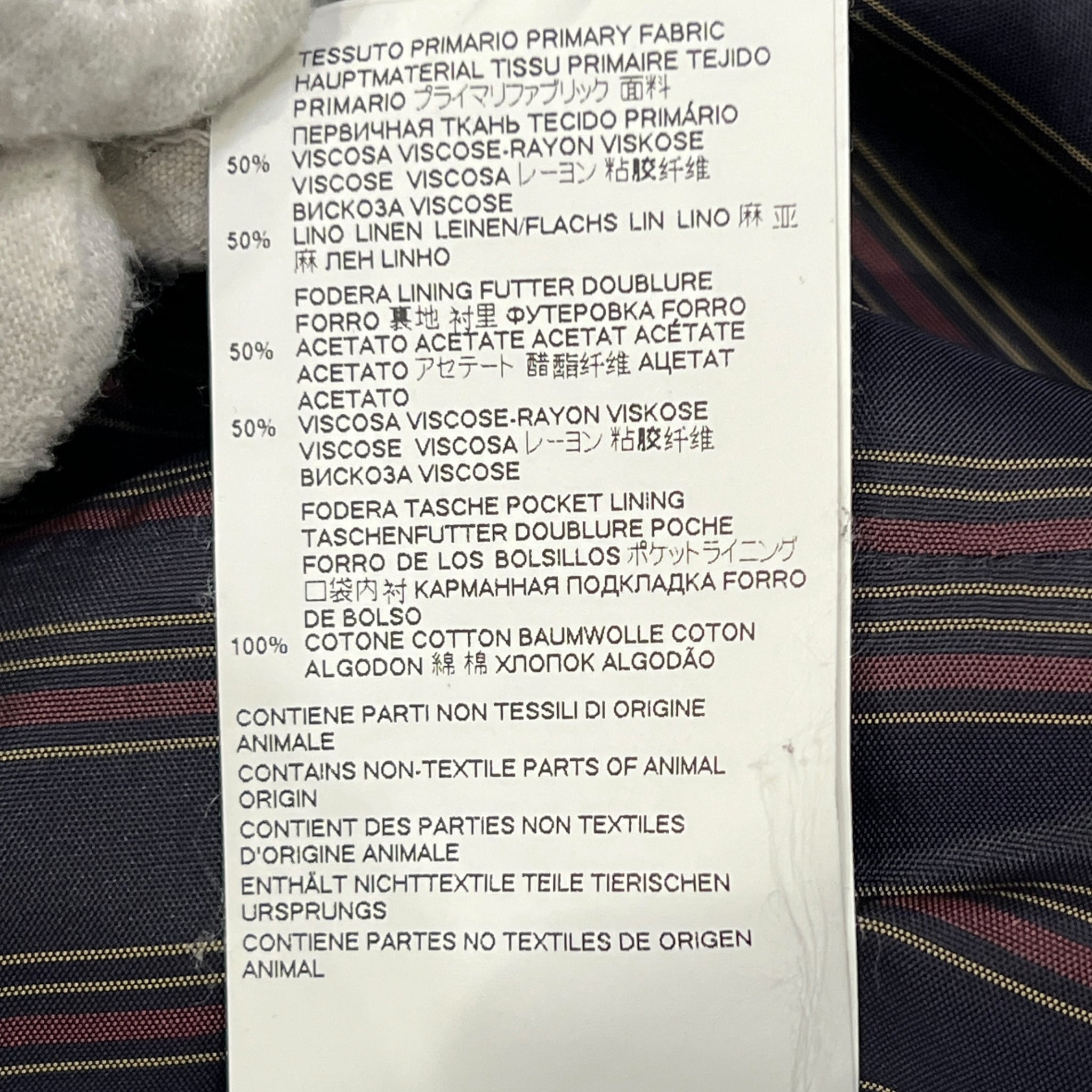 Maison Margiela 2021SS ×John Galliano Cotton Inner Stripes Tailored Jacket