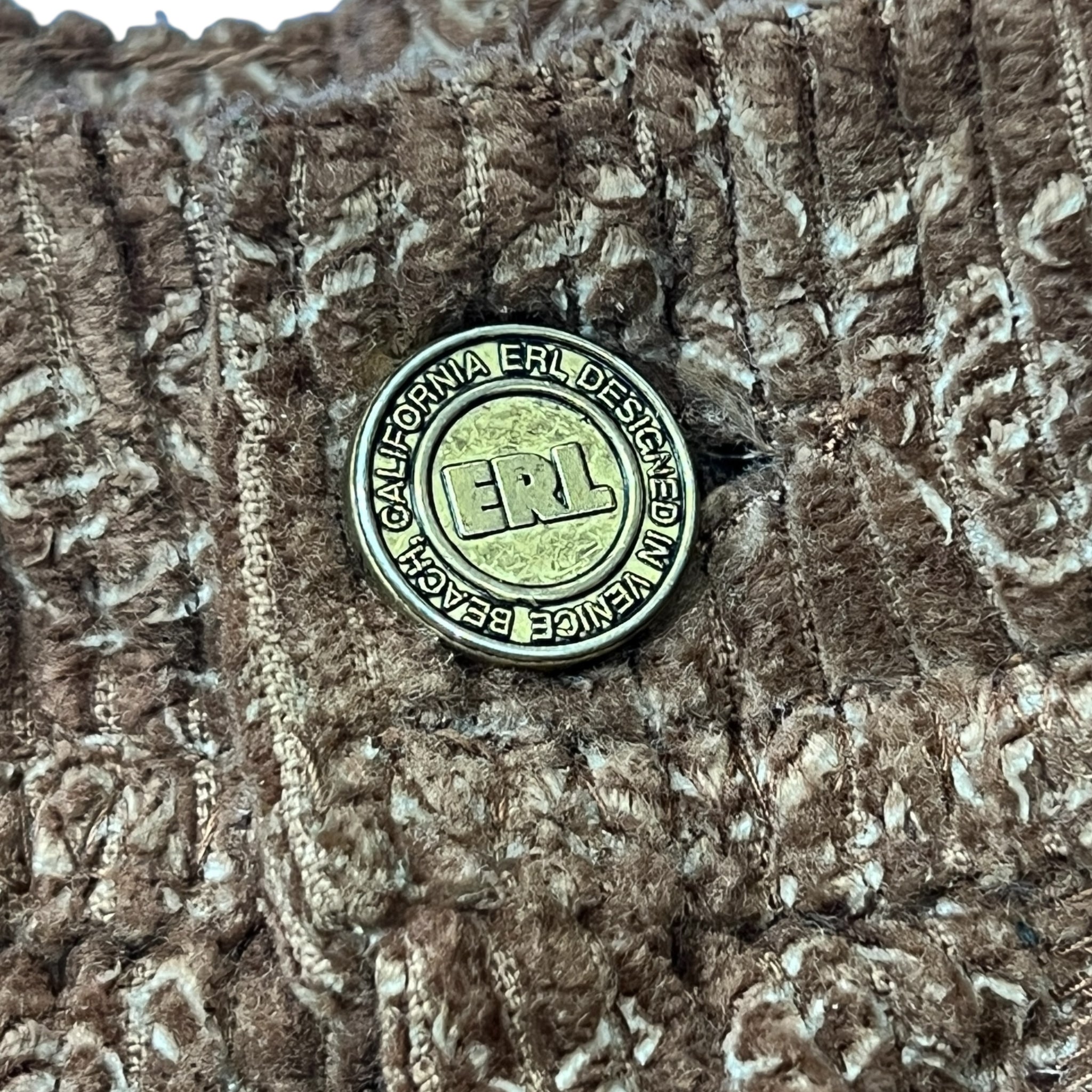 ERL Corduroy Embossed Set-Up Brown Track Jacket & Pants