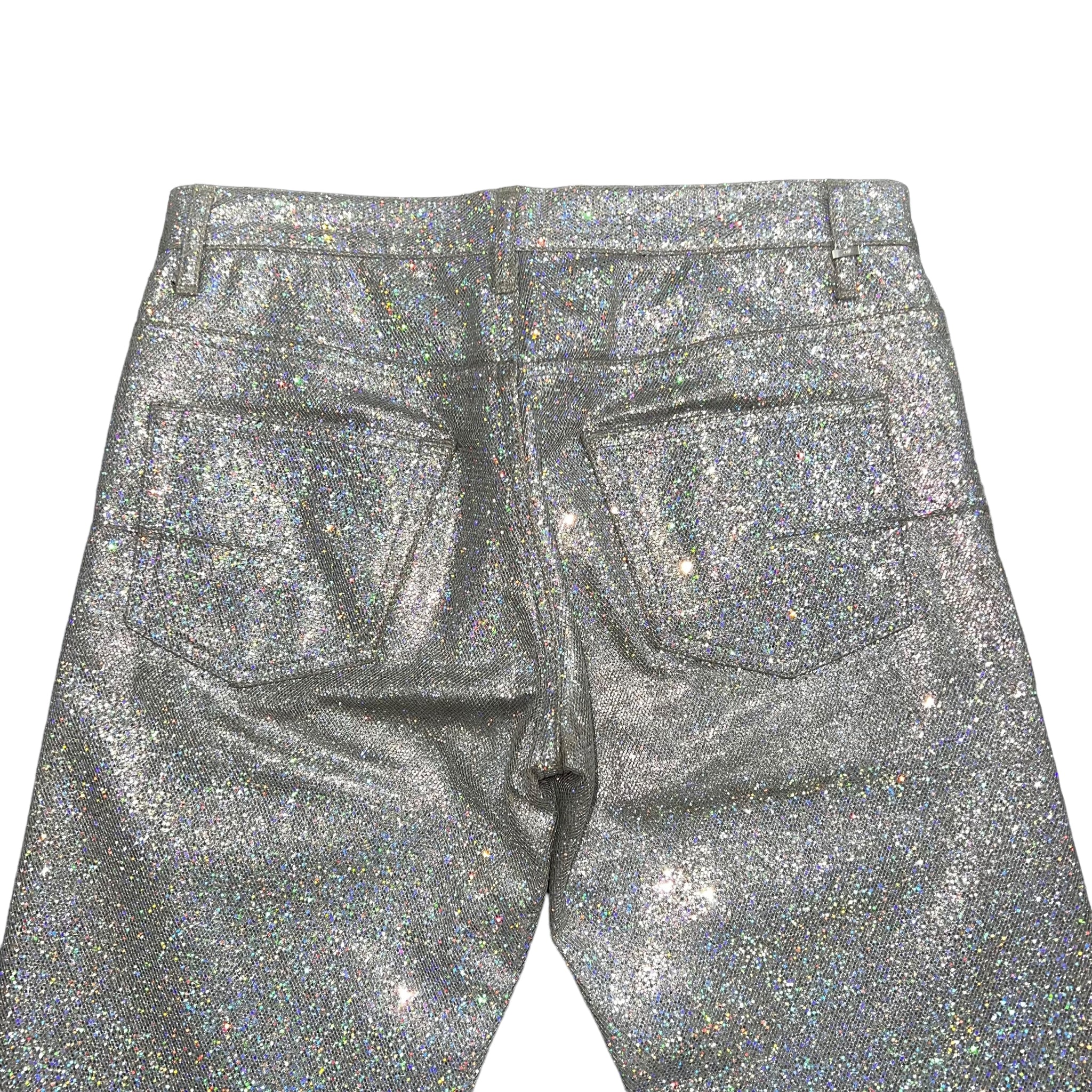 DIOR HOMME 2006SS GLITTER LAME PANTS JEANS HEDI SLIMANE