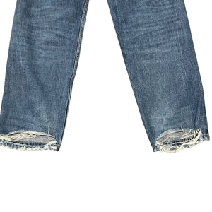 BALENCIAGA 2023SS Distressed Wide Fit Straight Denim Pants