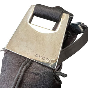 GUCCI Nylon × Leather Shoulder Bag