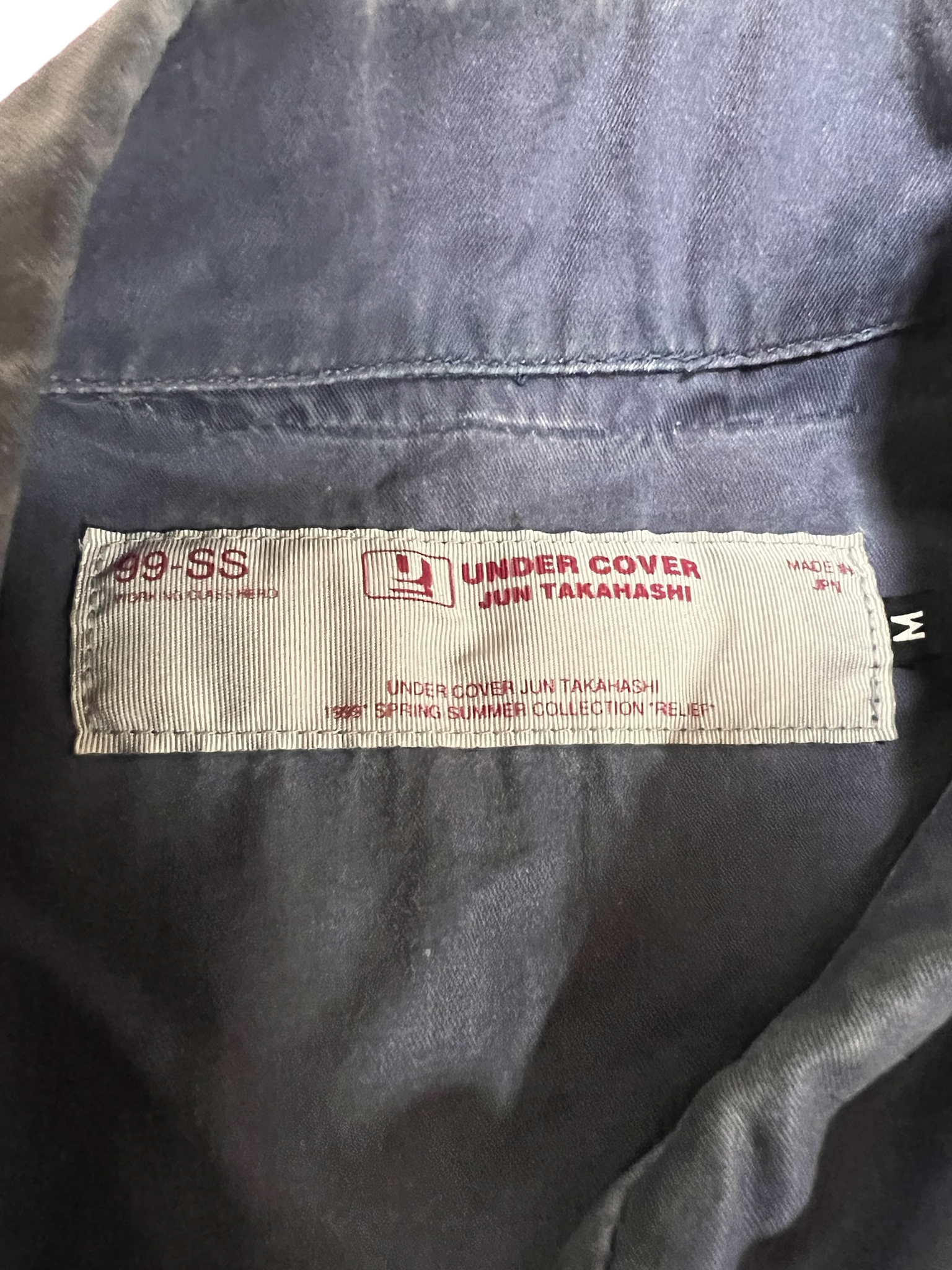 UNDERCOVER 1999SS RELIEF TSUNAGI JUMP SUITS NAVY