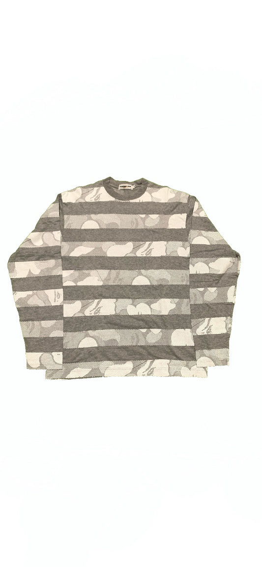 A BATHING APE CAMO STRIPE L/S TEE NIGO