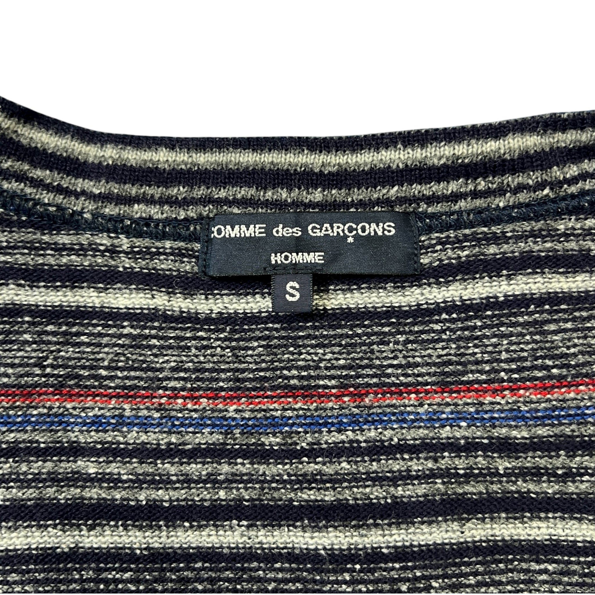 COMME des GARCONS HOMME AD-2012 Horizontal Stripes Knit Cardigan